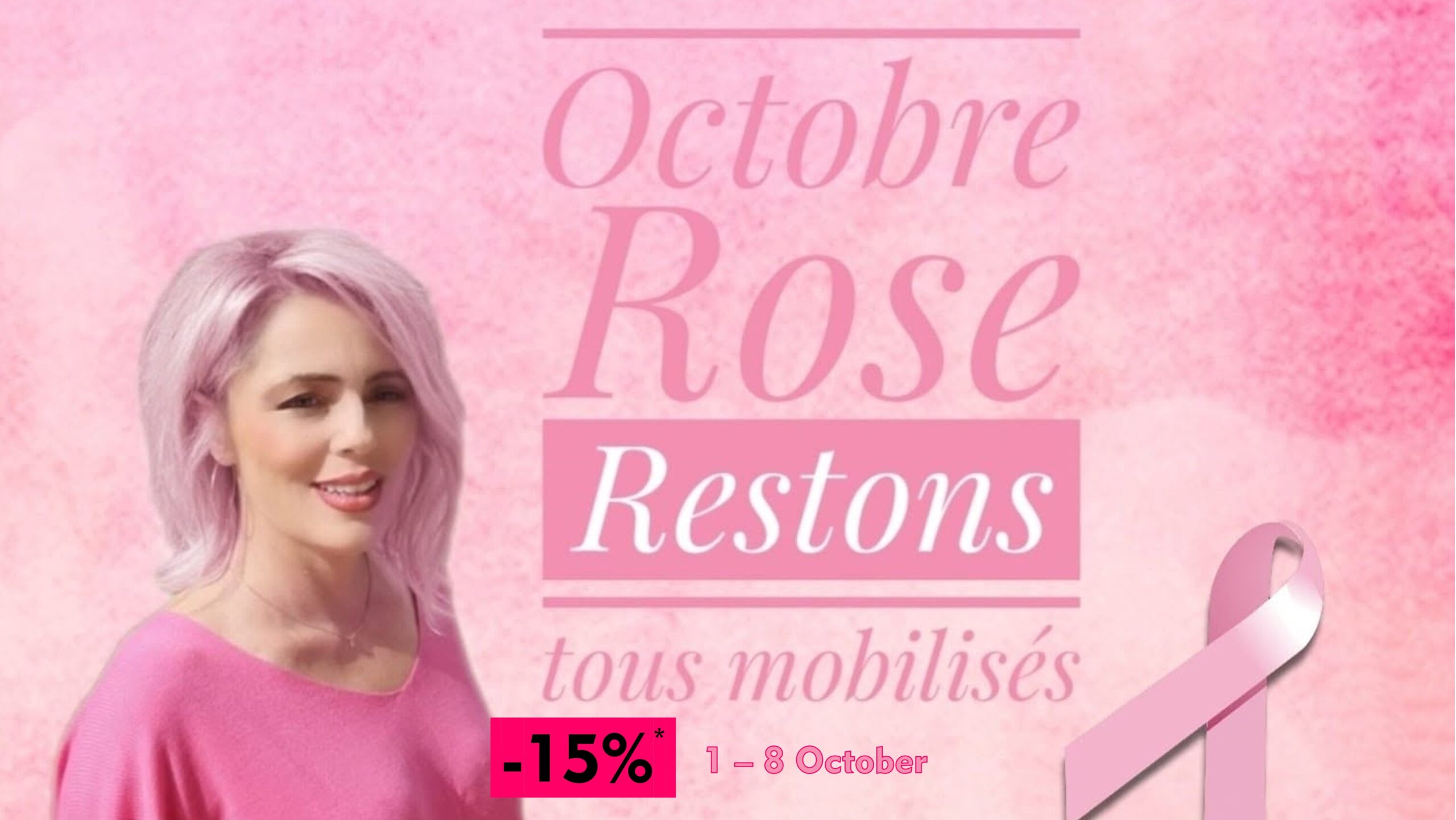 Octobre Rose at Maison Patrick Sérole, hairdresser in Roanne